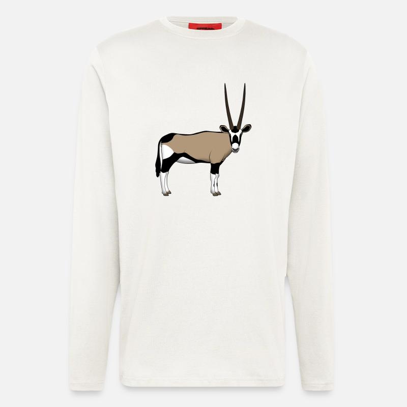 Oryx head front - Longsleeve - made by SPREAD  - OFF WHITE