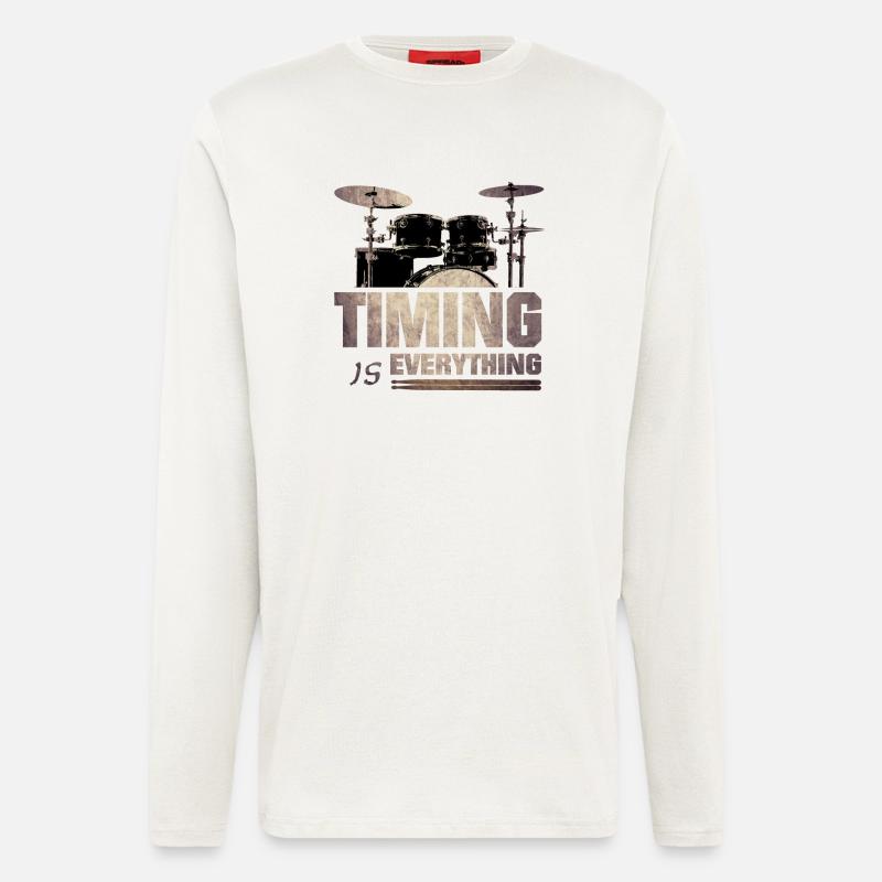 Timing is everything - Langarmshirt - made by SPREAD  - OFF WHITE