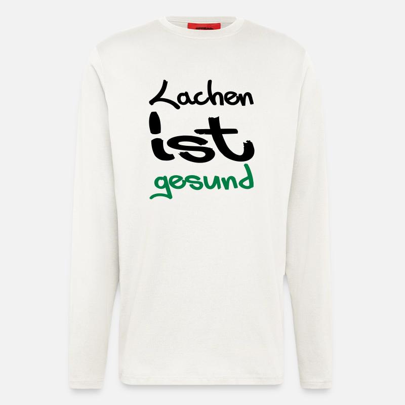 lachen ist gesund - Langarmshirt - made by SPREAD  - OFF WHITE
