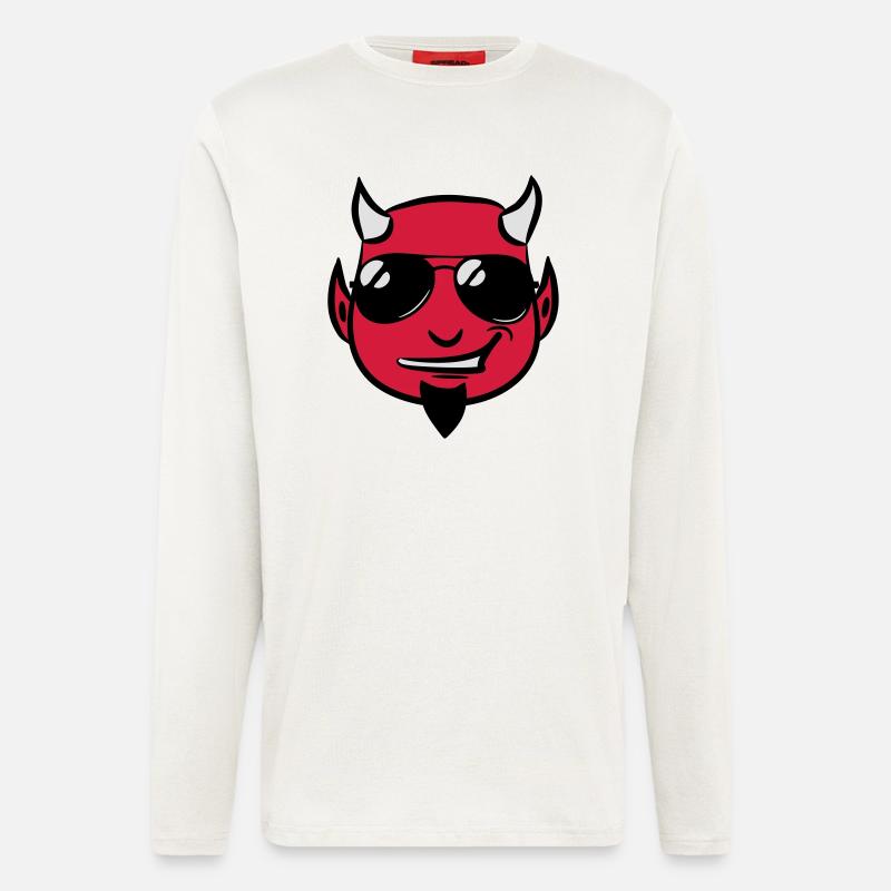 Devil deceitful goatee sunglasses - Longsleeve - made by SPREAD  - OFF WHITE