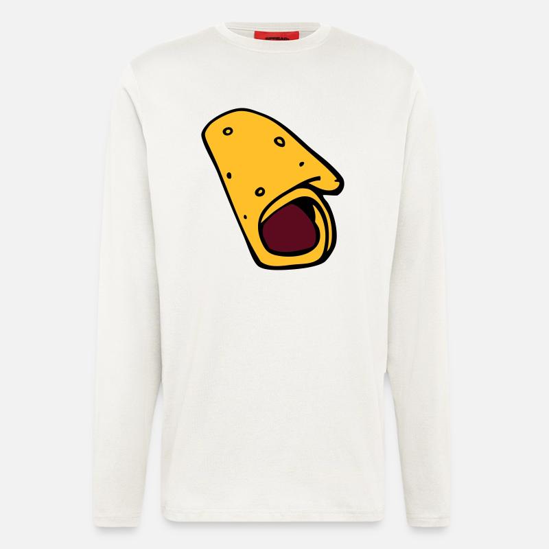burrito Pfannkuchen-Pfannkuchen-Wurst - Langarmshirt - made by SPREAD  - OFF WHITE