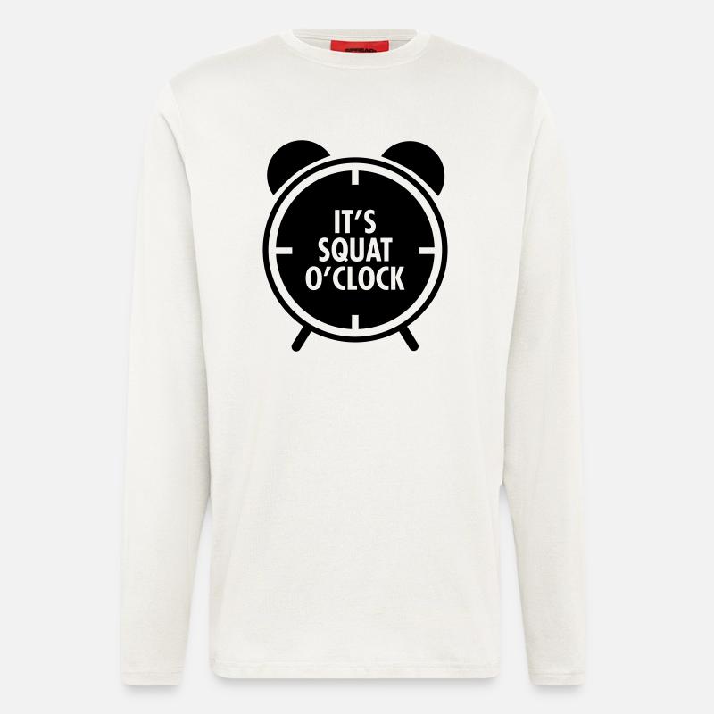 It's Squat O'Clock - Longsleeve - made by SPREAD  - OFF WHITE