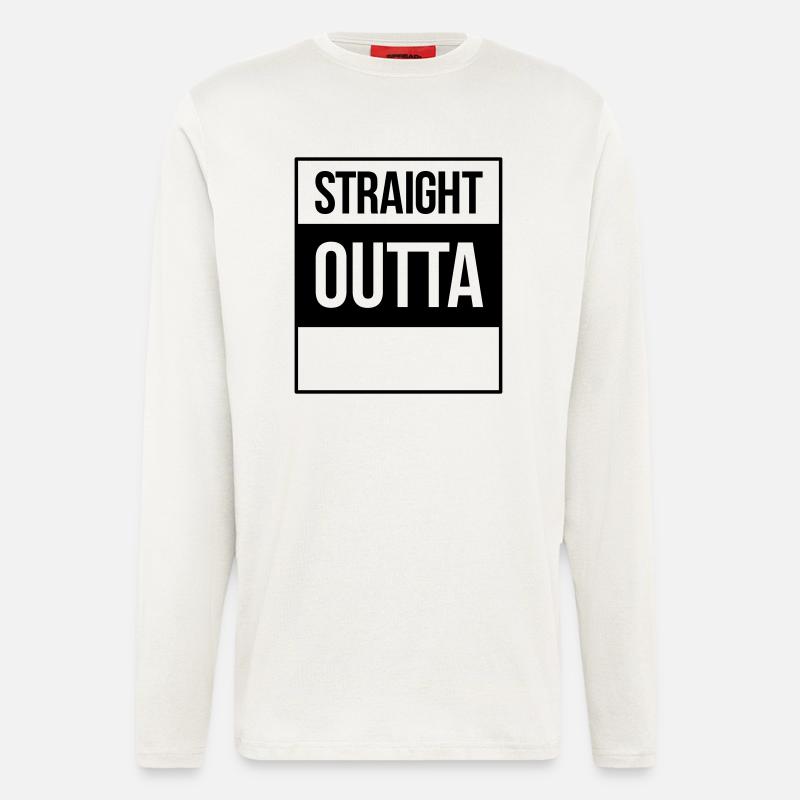 straight outta - Langarmshirt - made by SPREAD  - OFF WHITE