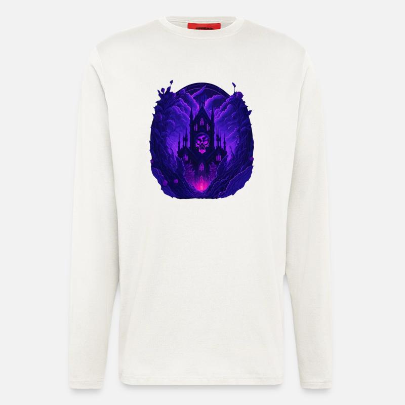 neon gothic architecture gothic castle - Longsleeve - made by SPREAD  - OFF WHITE