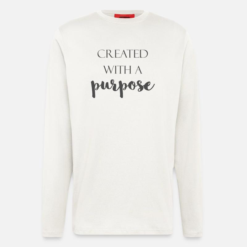 Created with a purpose - Langarmshirt - made by SPREAD  - OFF WHITE