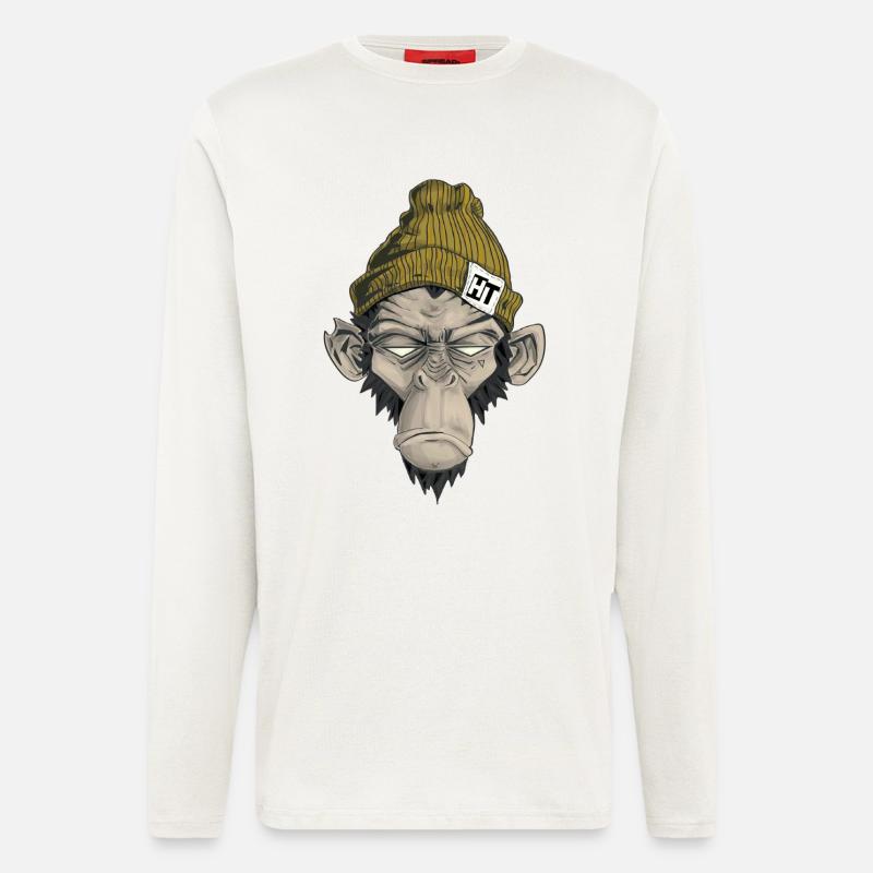 Rap Monkey - Langarmshirt - made by SPREAD  - OFF WHITE