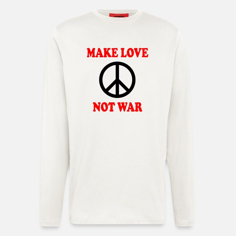 Make love not war - Langarmshirt - made by SPREAD  - OFF WHITE