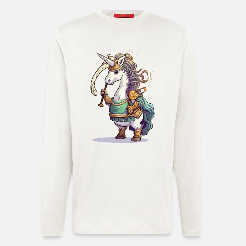 Unicornenkrieger Dudelsack - Langarmshirt - made by SPREAD  - OFF WHITE