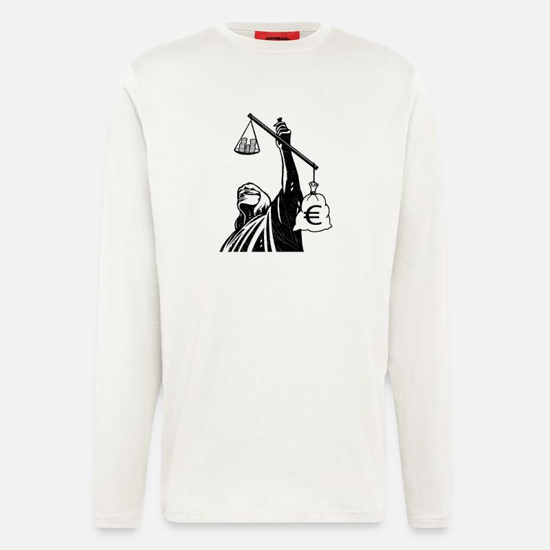 Injustice class struggle redistribution finances - Longsleeve - made by SPREAD  - OFF WHITE
