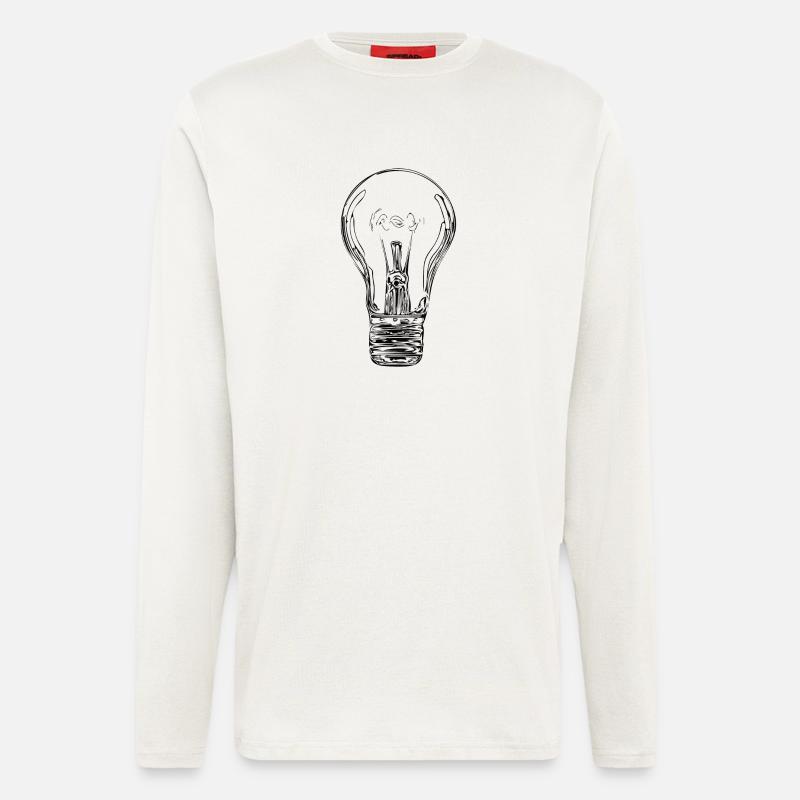 Glühbirne / Glühlampe - Langarmshirt - made by SPREAD  - OFF WHITE