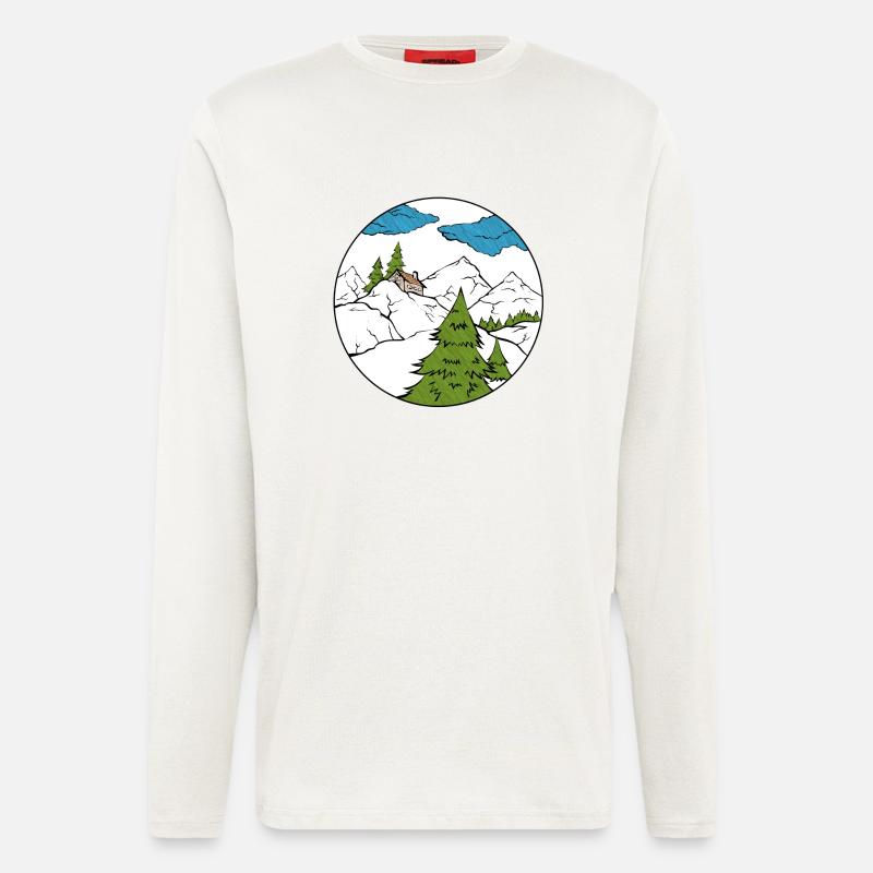 Berghütte - Langarmshirt - made by SPREAD  - OFF WHITE