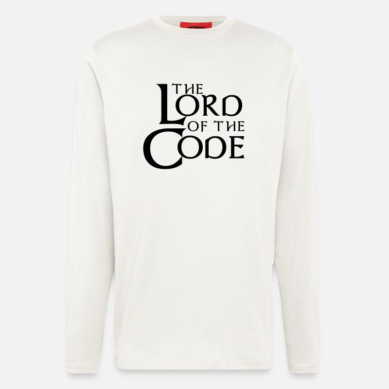 Le Seigneur du Code - Manches longues bio décontracté fabriqué en UE - OFF WHITE