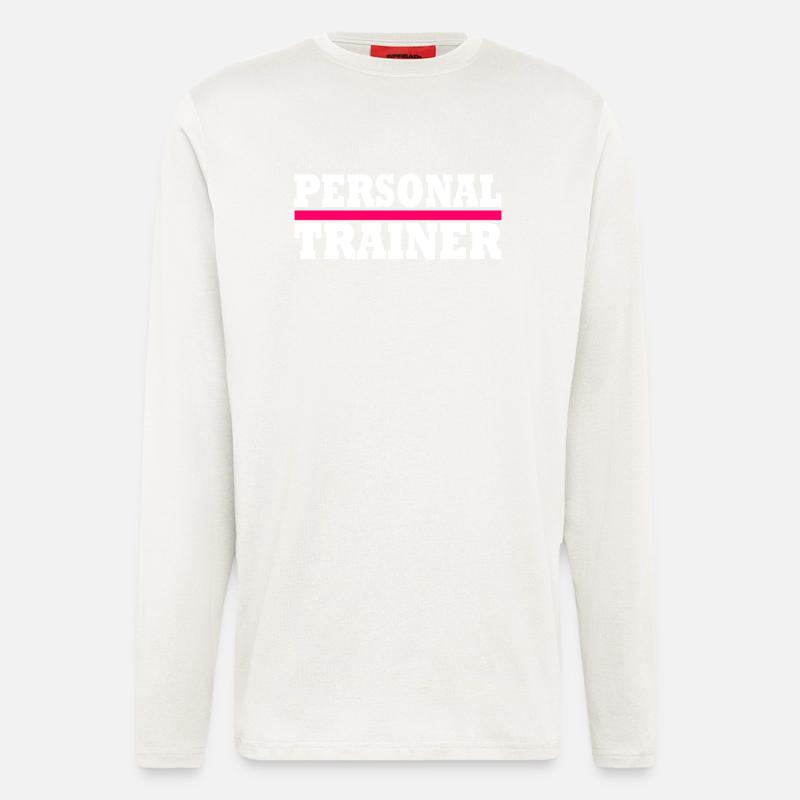 Personal trainer - Manches longues bio décontracté fabriqué en UE - OFF WHITE