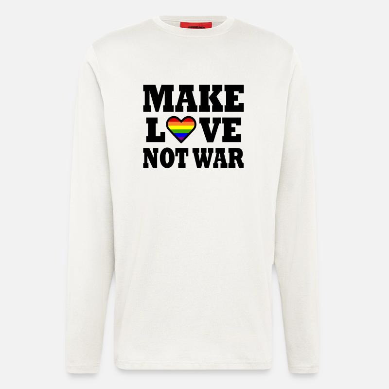 Make love not war - Langarmshirt - made by SPREAD  - OFF WHITE