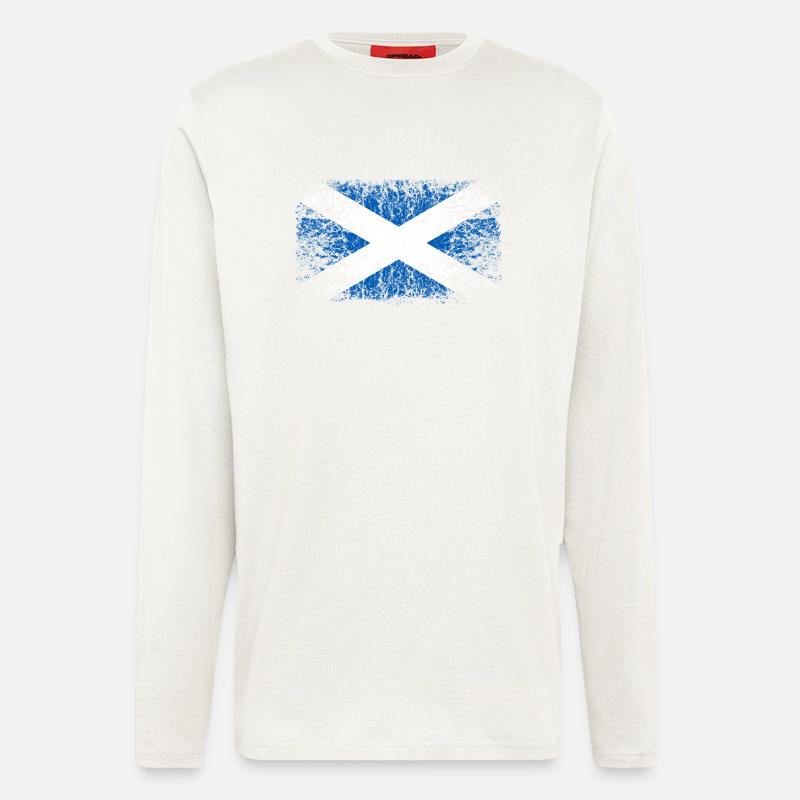 Schottland 002 AllroundDesigns - Langarmshirt - made by SPREAD  - OFF WHITE