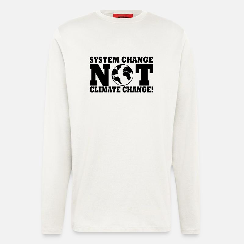 system change not climate change - Longsleeve - made by SPREAD  - OFF WHITE