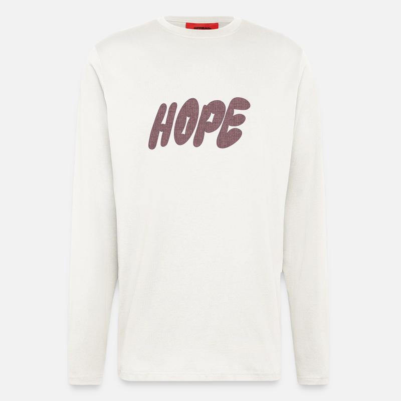 Hope – Strickschrift - Langarmshirt - made by SPREAD  - OFF WHITE