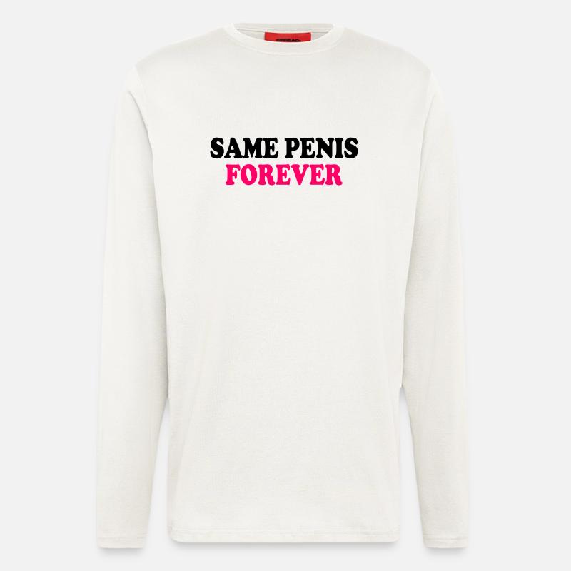 Same penis forever - Manches longues bio décontracté fabriqué en UE - OFF WHITE