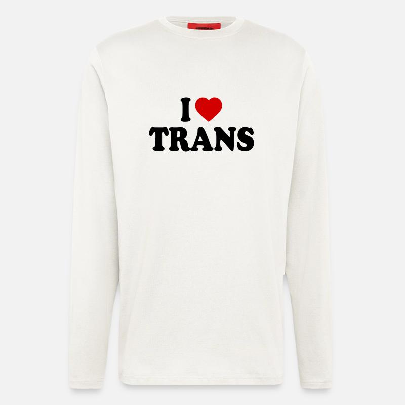 I love trans - Langarmshirt - made by SPREAD  - OFF WHITE