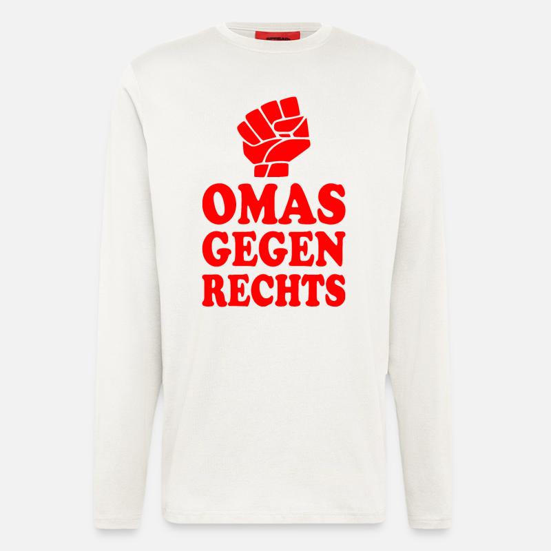 Omas gegen rechts - Langarmshirt - made by SPREAD  - OFF WHITE