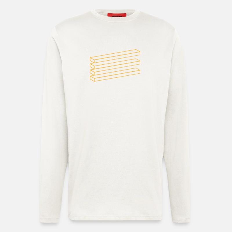 Optical illusion geometry boards - Longsleeve - made by SPREAD  - OFF WHITE
