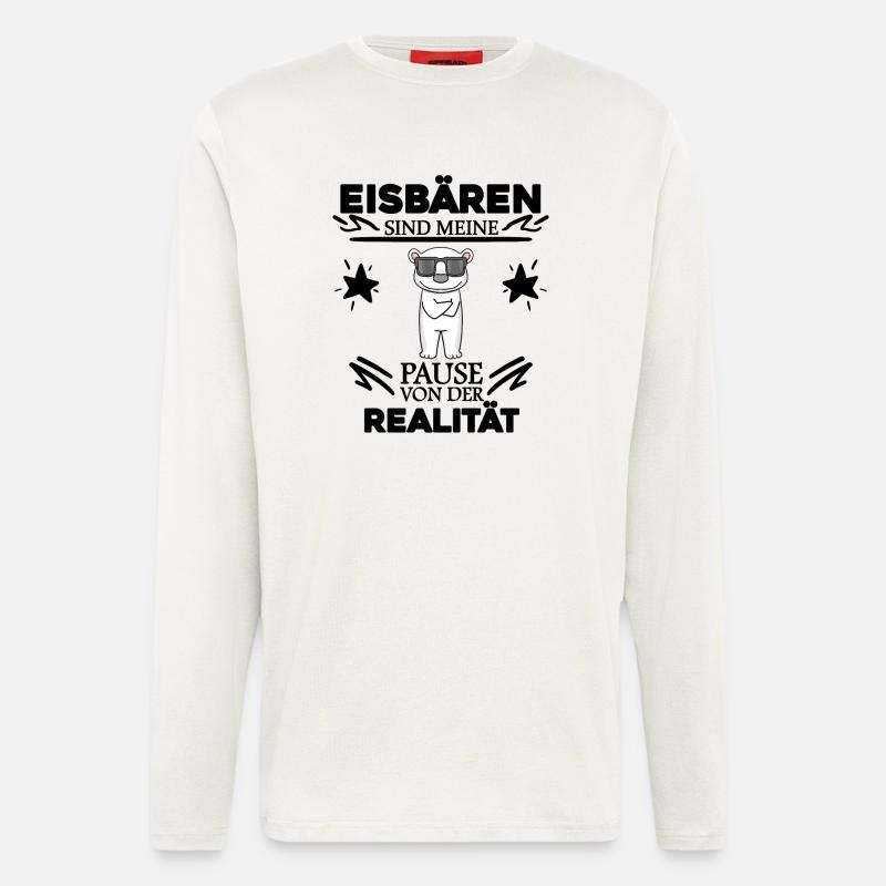 Eisbär Polarbär Bär - Langarmshirt - made by SPREAD  - OFF WHITE