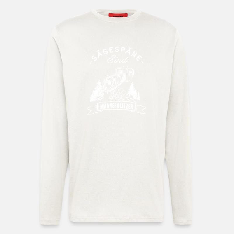 Männerglitzer - Langarmshirt - made by SPREAD  - OFF WHITE