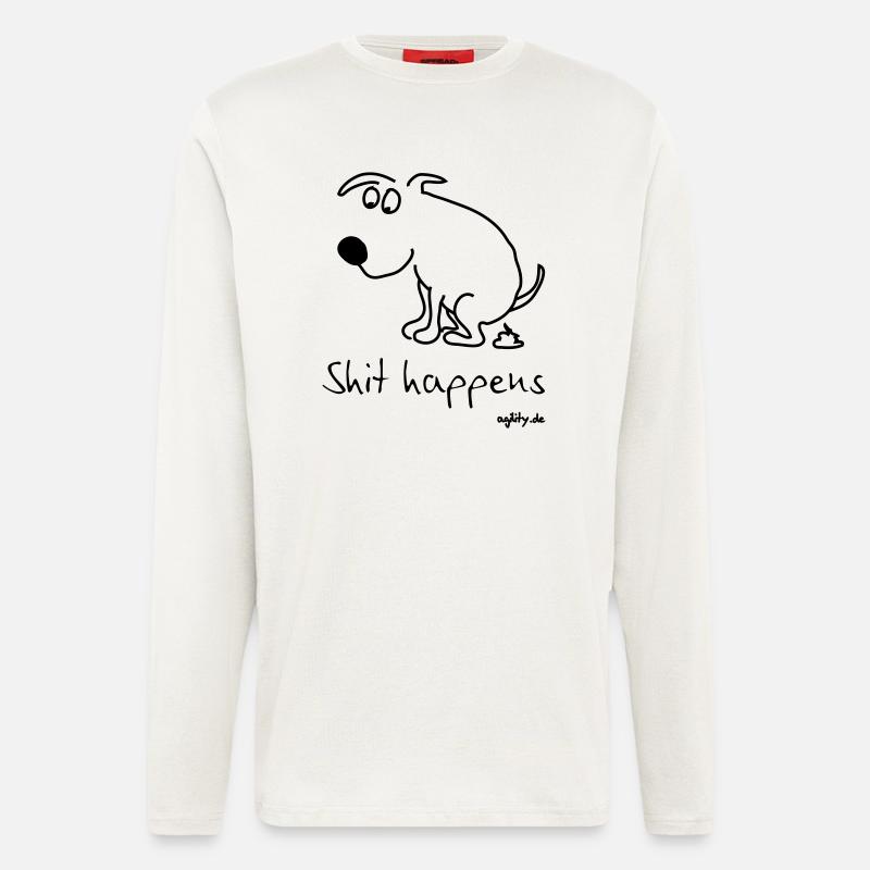 Shit happens - Langarmshirt - made by SPREAD  - OFF WHITE