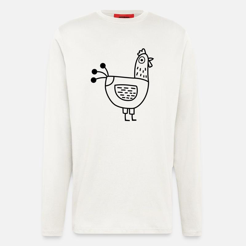 Huhn - Langarmshirt - made by SPREAD  - OFF WHITE