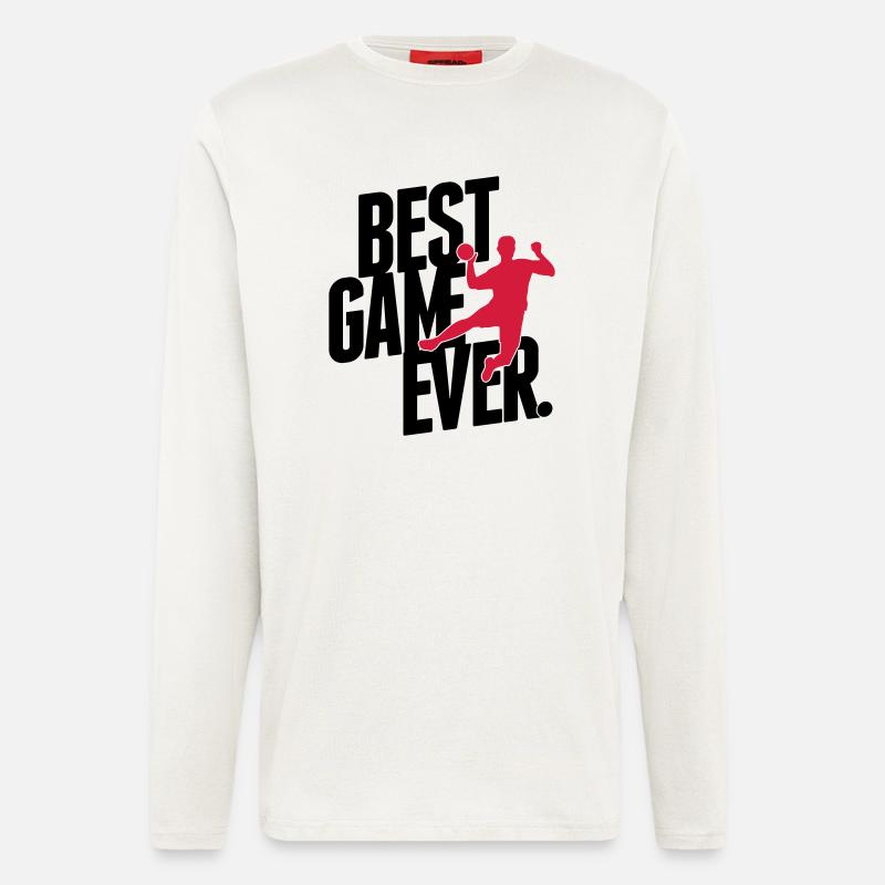 best game ever - handball - Langarmshirt - made by SPREAD  - OFF WHITE