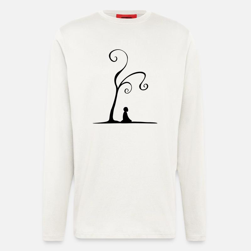 meditation under tree - Longsleeve - made by SPREAD  - OFF WHITE