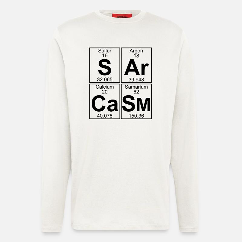 S-Ar-Ca-Sm (sarcasm) - Full - Langarmshirt - made by SPREAD  - OFF WHITE