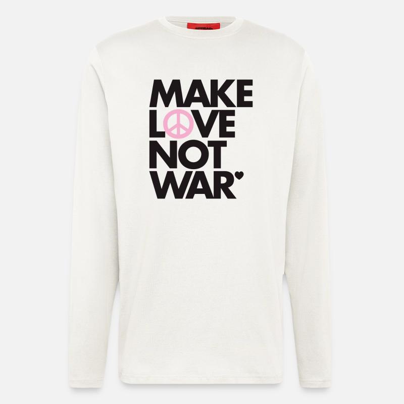 Make Love Not War - Longsleeve - made by SPREAD  - OFF WHITE