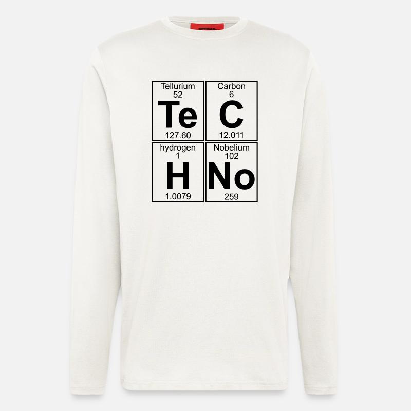 Te-C-H-No (techno) - Longsleeve - made by SPREAD  - OFF WHITE