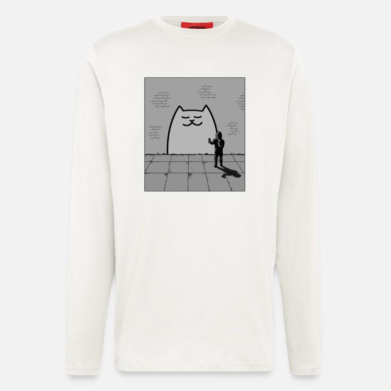 Sleepy Cat - Longsleeve - made by SPREAD  - OFF WHITE