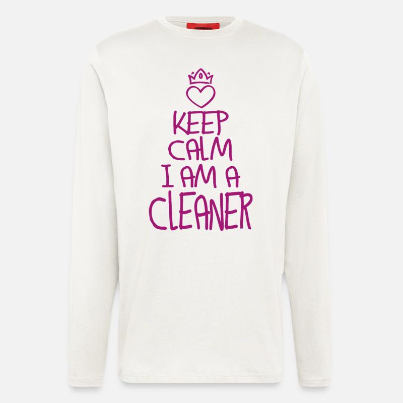 Keep Calm Cleaner - Longsleeve - made by SPREAD  - OFF WHITE