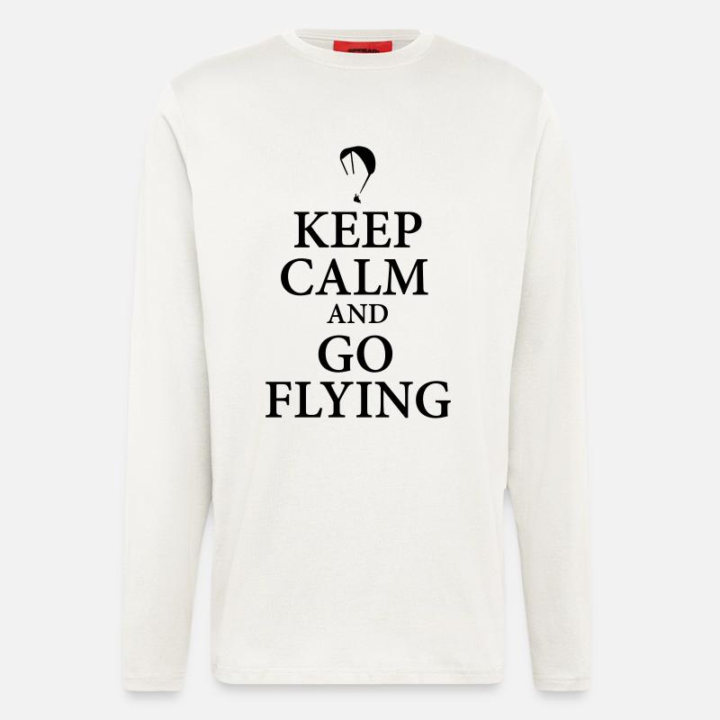 Keep calm go flying - Langarmshirt - made by SPREAD  - OFF WHITE