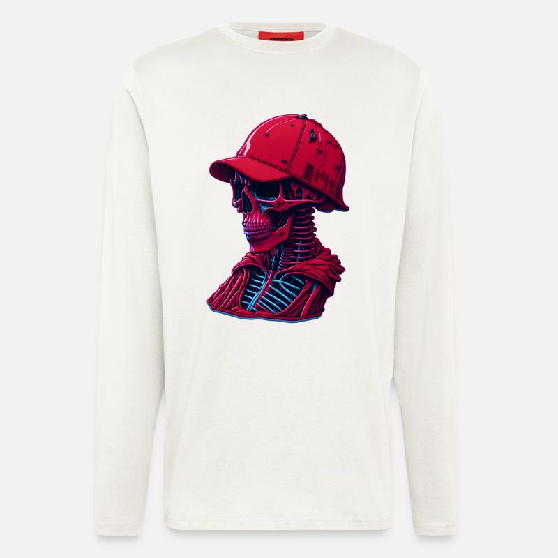Skeleton with cap - Longsleeve - made by SPREAD  - OFF WHITE