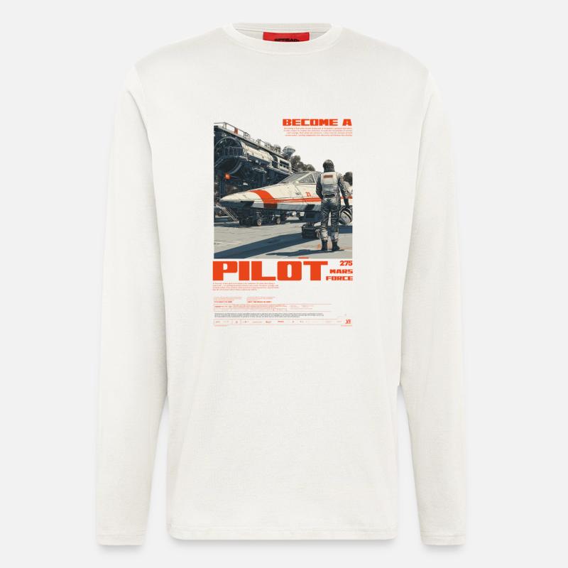 MARS PILOT - Longsleeve - made by SPREAD  - OFF WHITE