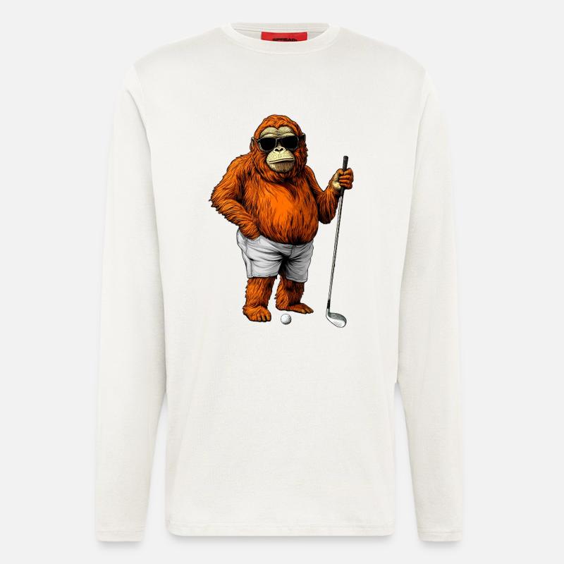 Golf Orang Utan - Langarmshirt - made by SPREAD  - OFF WHITE