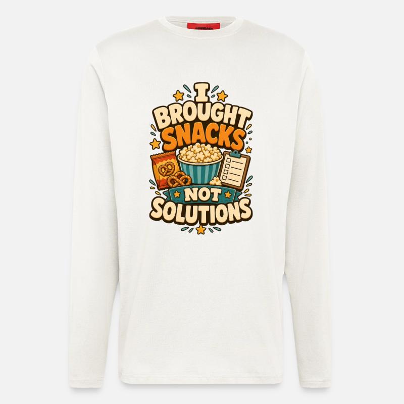 I Brought Snacks Not Solutions - Longsleeve - made by SPREAD  - OFF WHITE