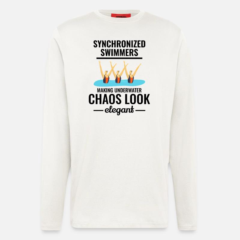 Synchronized Swimming Underwater Chaos Elegant - Longsleeve - made by SPREAD  - OFF WHITE