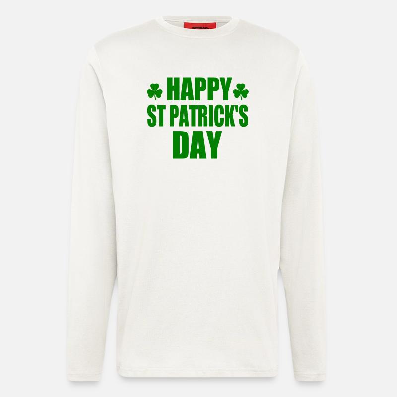 happy st patricks day - Langarmshirt - made by SPREAD  - OFF WHITE