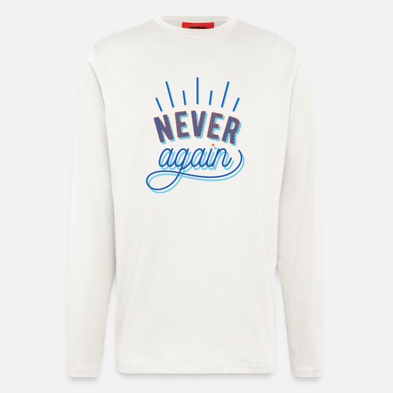 NEVER again - Langarmshirt - made by SPREAD  - OFF WHITE