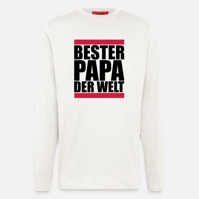 bester papa der welt - Langarmshirt - made by SPREAD  - OFF WHITE