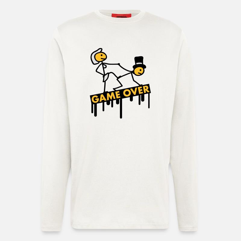 bachelor_party_game_over - Langarmshirt - made by SPREAD  - OFF WHITE
