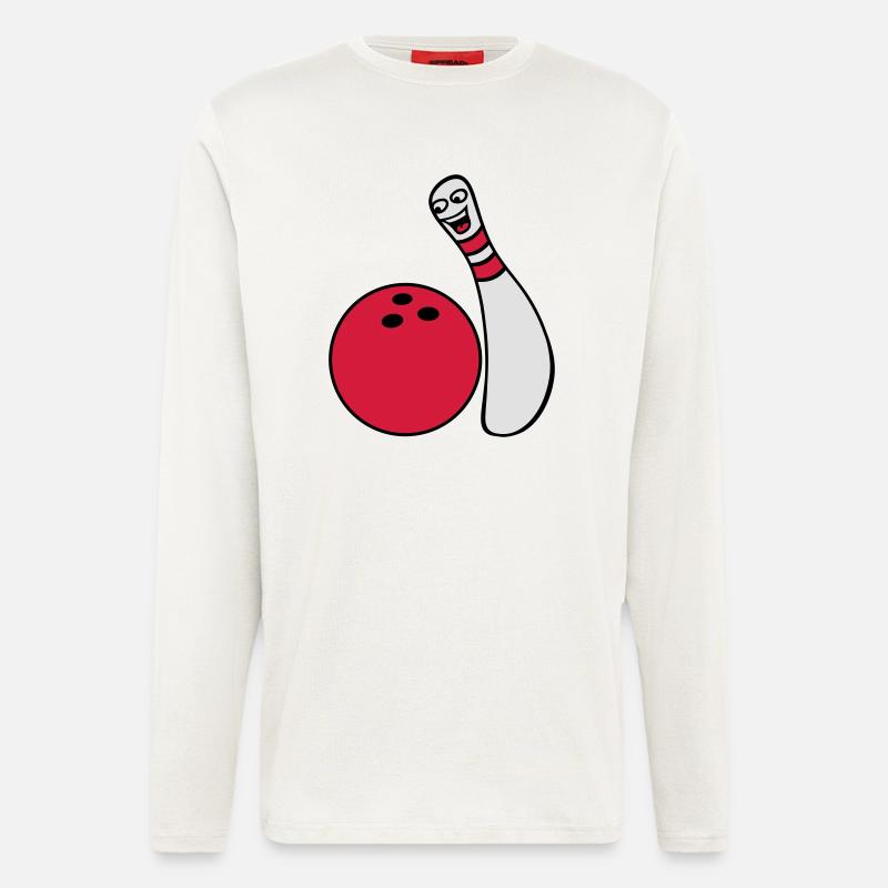 Cheeky Comic Bowling Pin - Longsleeve - made by SPREAD  - OFF WHITE