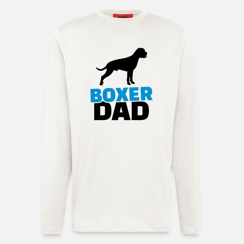 Boxer Dad - Manches longues bio décontracté fabriqué en UE - OFF WHITE