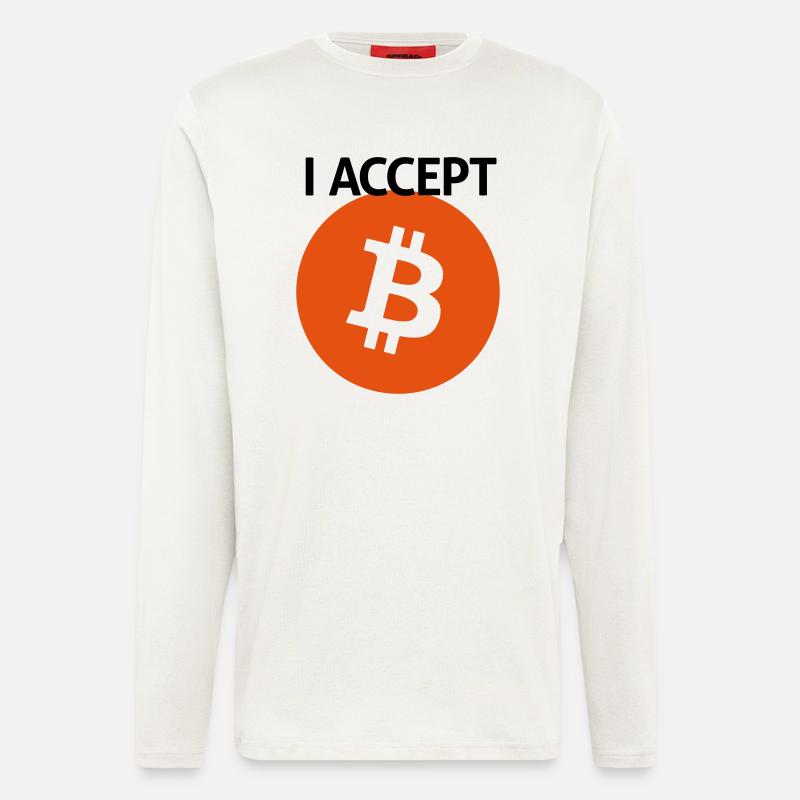 bitcoin - Langarmshirt - made by SPREAD  - OFF WHITE