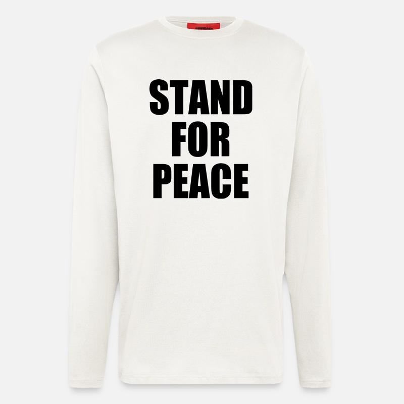 Stand for peace - Langarmshirt - made by SPREAD - OFF WHITE